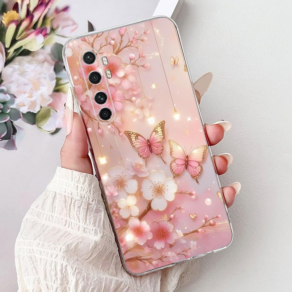 Case For Xiaomi Mi Note 10 Lite Back Cover Clear Silicone Funda Marble Cat Cartoon Coque For Xiaomi Note 10 Mi Note10 Pro Covers