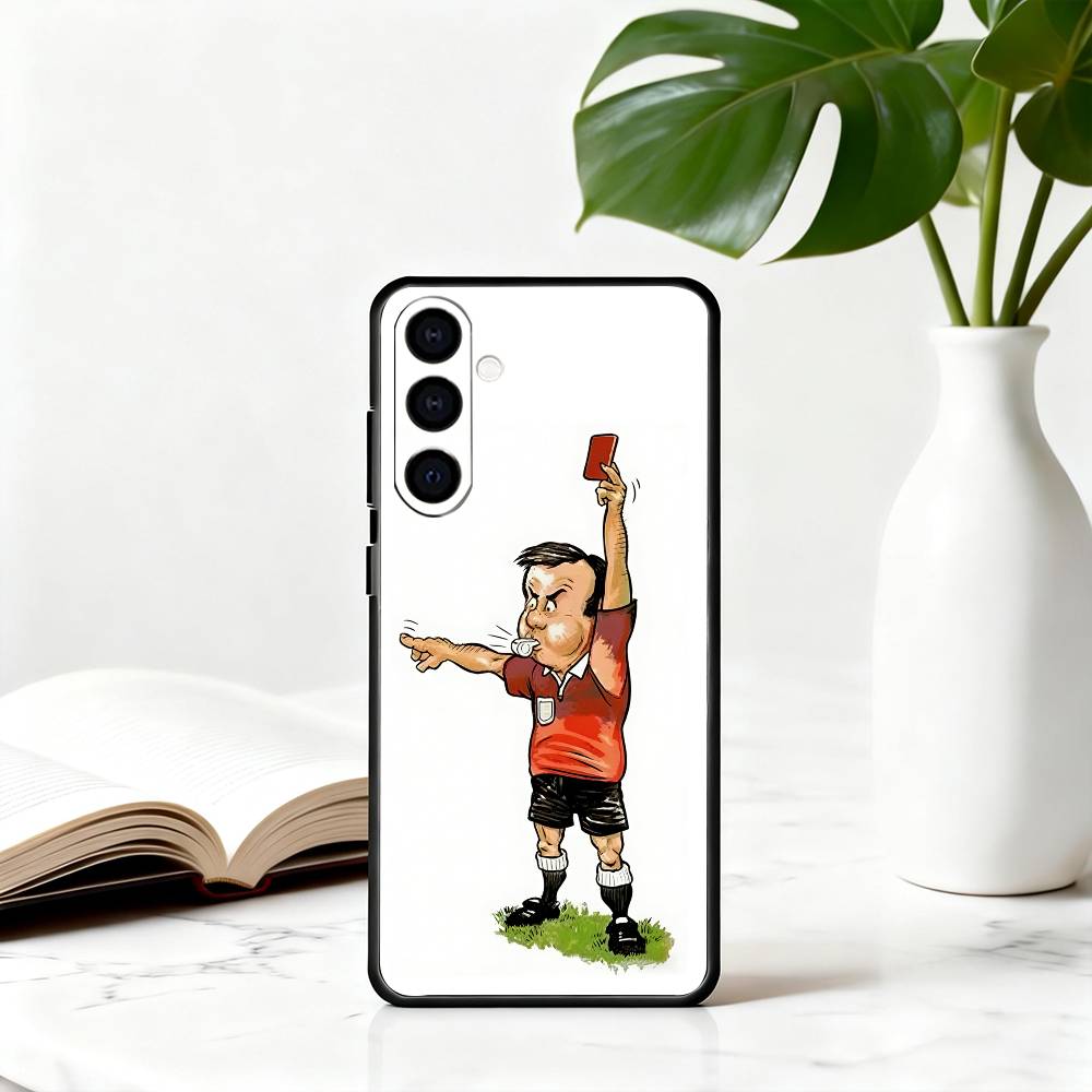 

Cartoon football referee whistle Phone Case For Samsung Galaxy A73,A72,A71,A70,A53,A52,A51,Soft Silicone Black Cover Samsung a42 5g