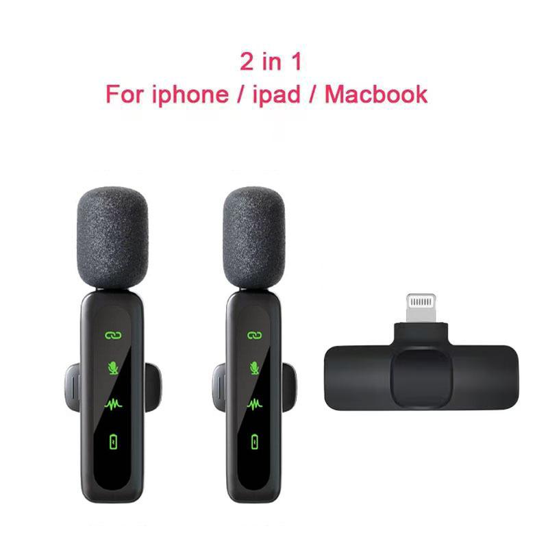 Micrófono Inalámbrico de Solapa para Teléfono Celular L6 Con Cubierta Antiviento Mini Micrófono para Grabación de Audio y Video para Teléfono Móvil iPhone Android Micrófono