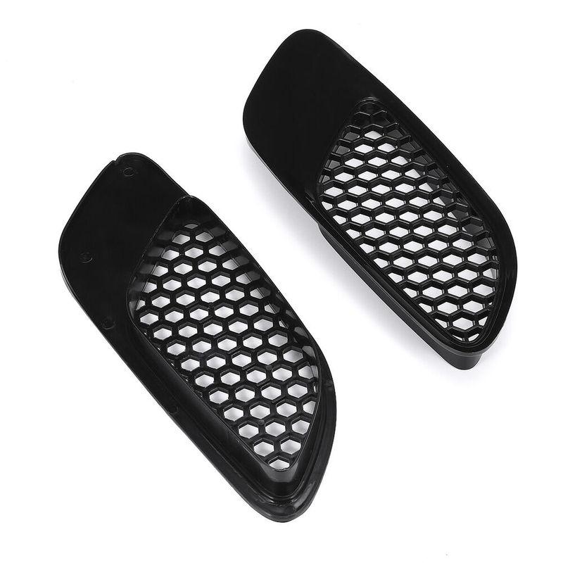 2PCS Engine Hood Vent Louvers Air Scoop Bonnet Vent Cover For BMW E90 E91 E92 E93 M3 Air Intake Cover Glossy Black