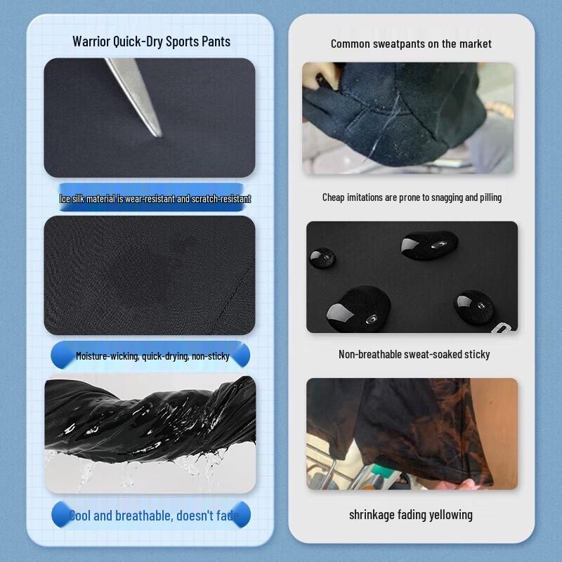 Warrior Men's Ice Silk Quick-Dry Jogger Pants