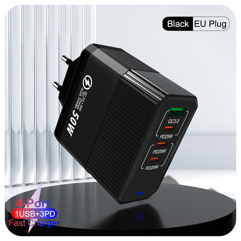 Chargeur Rapide GaN 65W QC3.0 pour Téléphones & Tablettes, Norme UE