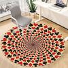 1pc Playing Cards Pattern Office Round Area Rug, Indoor Mat Suitable ForOffice, Under Office Chairs Bedroom Living Room Home Decor, Room Decot269