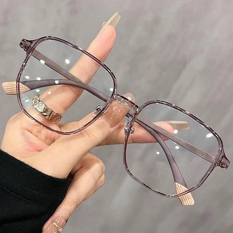 Xiaomi Óculos TR90 de Armação Grande Fina Anti-luz Azul Para Moda Feminina Poligonal de Cor Contrastante Armação de Lentes de Olho Óculos Ópticos