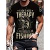 Funny Carp Sports T Shirt Men's Summer Fishing Fisherman Sports Shirt Men's Leisure Harajuku O Collar Men's 3D T Shirt Clothing