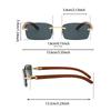 Rimless Rectangle Sunglasses Men Classic Vintage Gradient Shades Women Trendy Fashion Luxury Brand Designer Sun Glasses