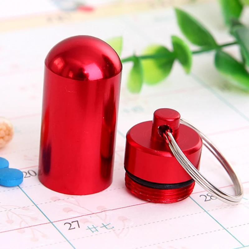 Mini Medicine Box, Small Medicine Bottle, Portable Medicine Box, Capsule, Keychain, Sealed and Moisture-proof
