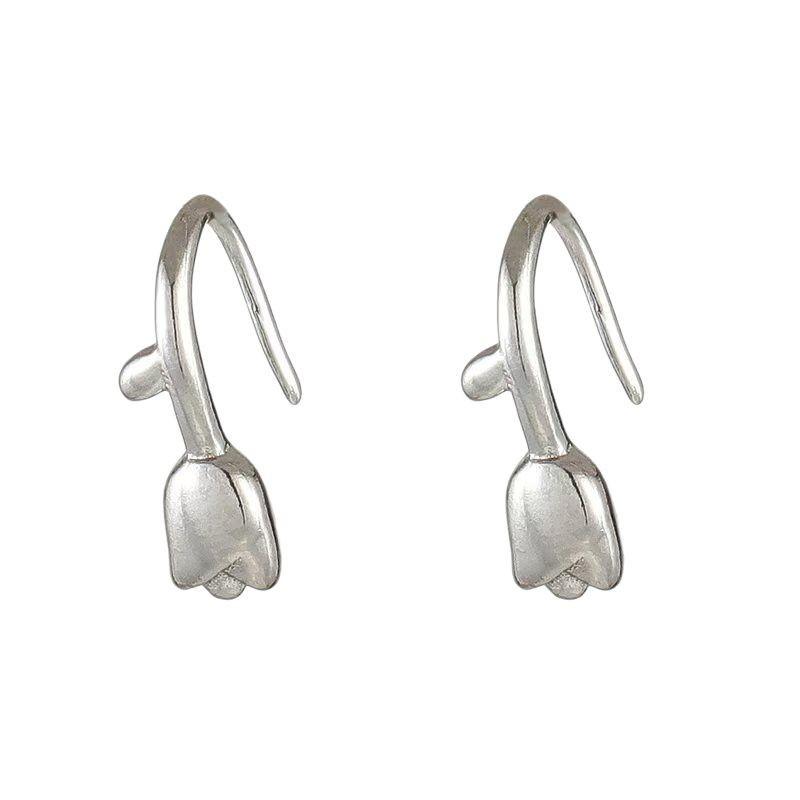 Elegant Tulip Flower Earrings: Light Luxury, Forest Style Ear Hooks