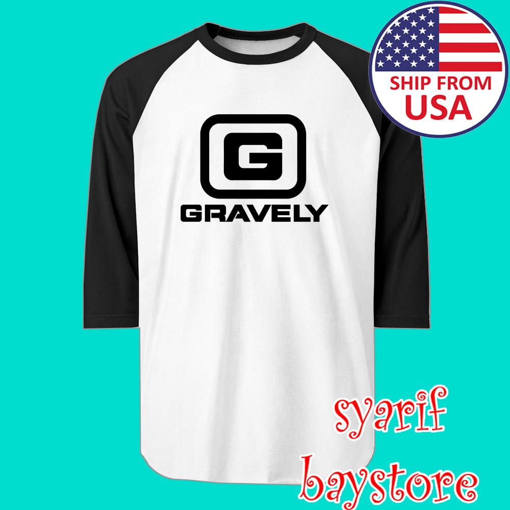 

Gravely Tractor Men#039;s Raglan White Black Size S to 2XL Unisex T-Shirt XXXL