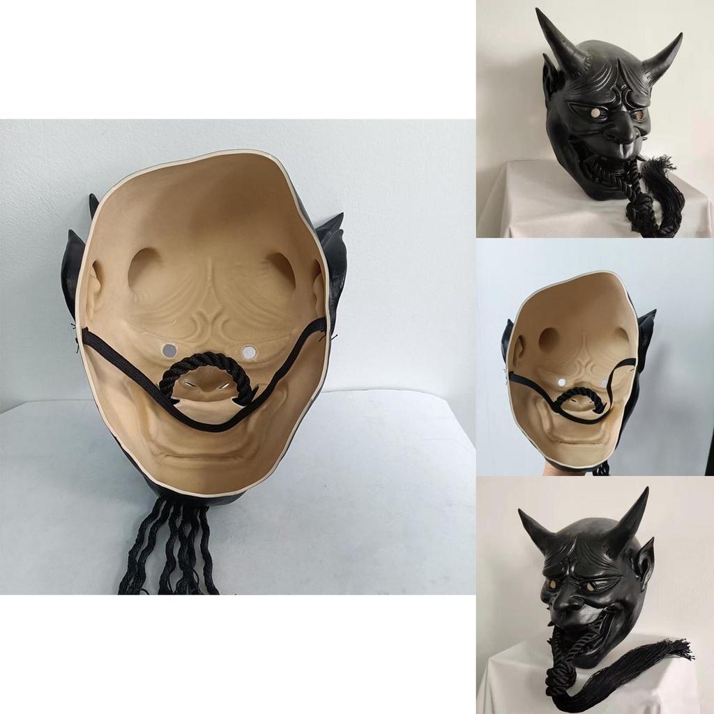 Halloween Devil Samurai Hannya Horror Latex Full Face Mask For Cosplay