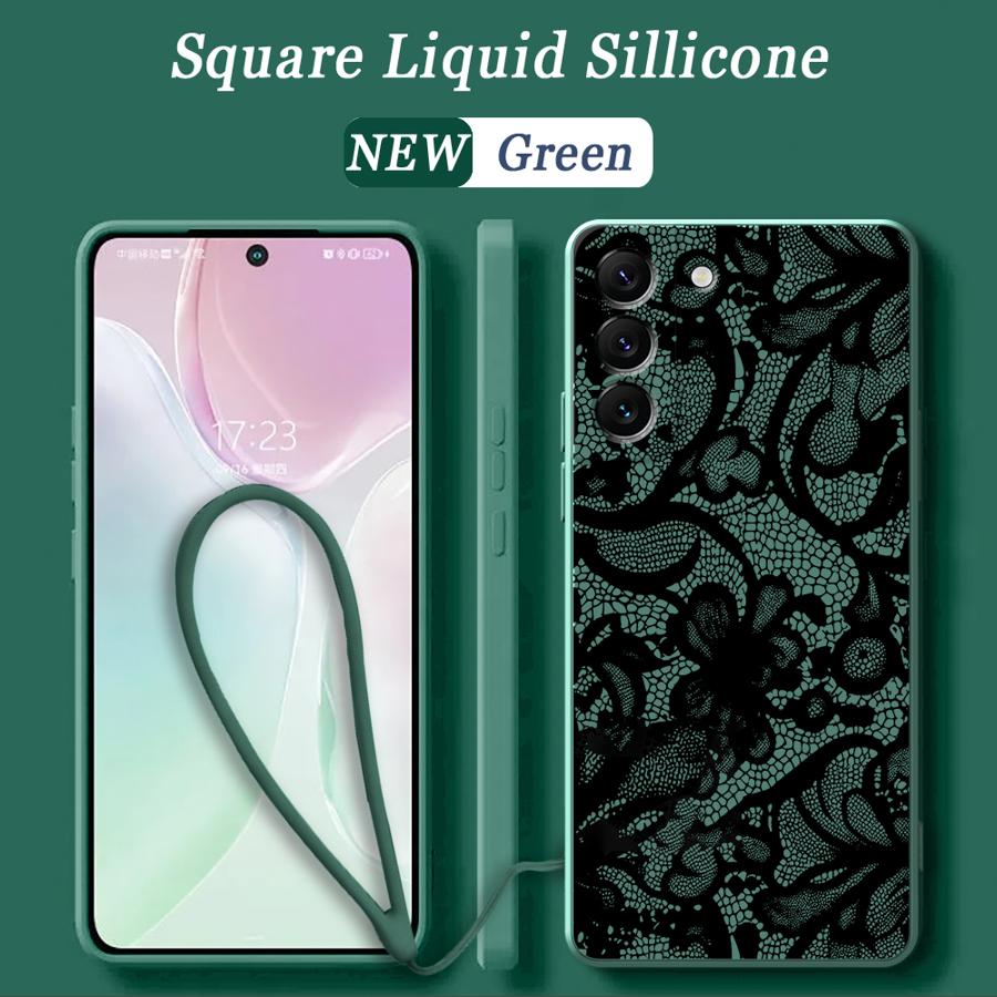 Phone Cover Case for Samsung Galaxy A22 A52 A34 A51 A13 A14 A15 A35 A11 A12 A24 A16 A36 A26 Black Lace Fashion