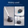 Ergonomic Silicone Toilet Cleaner High Pressure Plunger with Holder For Stubborn Clogs Space Saving Vertical Storage
