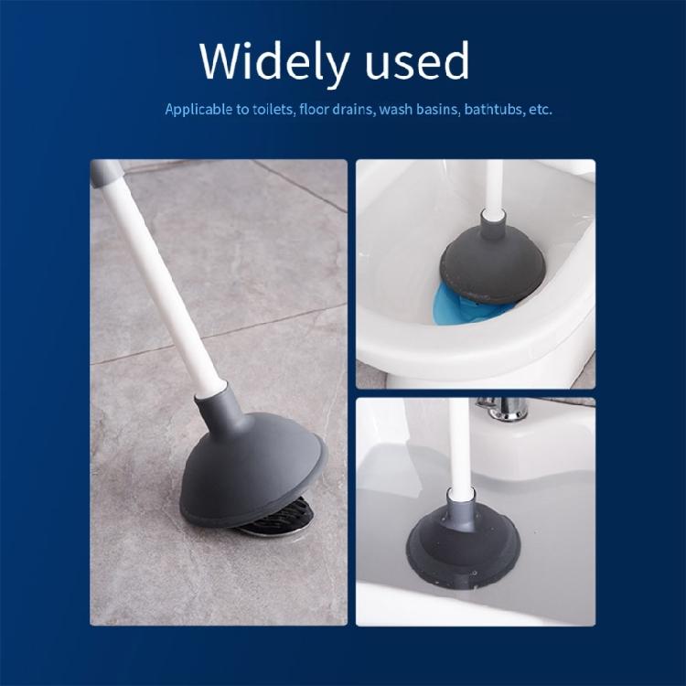 Ergonomic Silicone Toilet Cleaner High Pressure Plunger with Holder For Stubborn Clogs Space Saving Vertical Storage