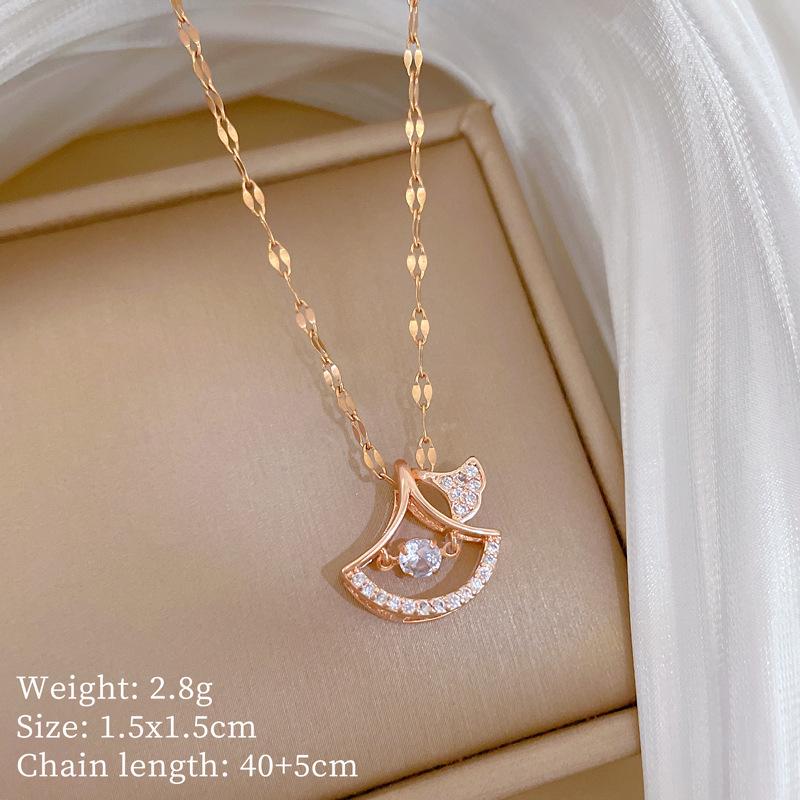 Spersonalizowany Błyszczący Naszyjnik ze Stali Tytanowej dla Kobiet – Żywy Wisiorek na Szczęście o Szykownym Designie