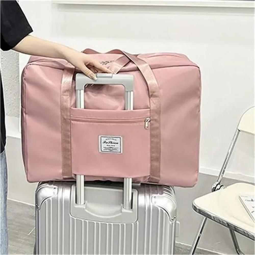 Large Capacity Travel Bag Folding Waterproof Luggage Tote Handbag Portable Versatile Gym Yoga Storage Shoulder Bag For Women Men