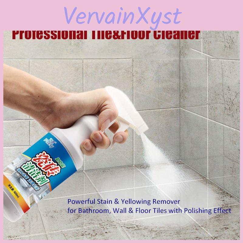Powerful 500ml Professional Cleaner Tile Stain Yellowing Remover For Bathroom Wall Floor Tiles Polishing Effect