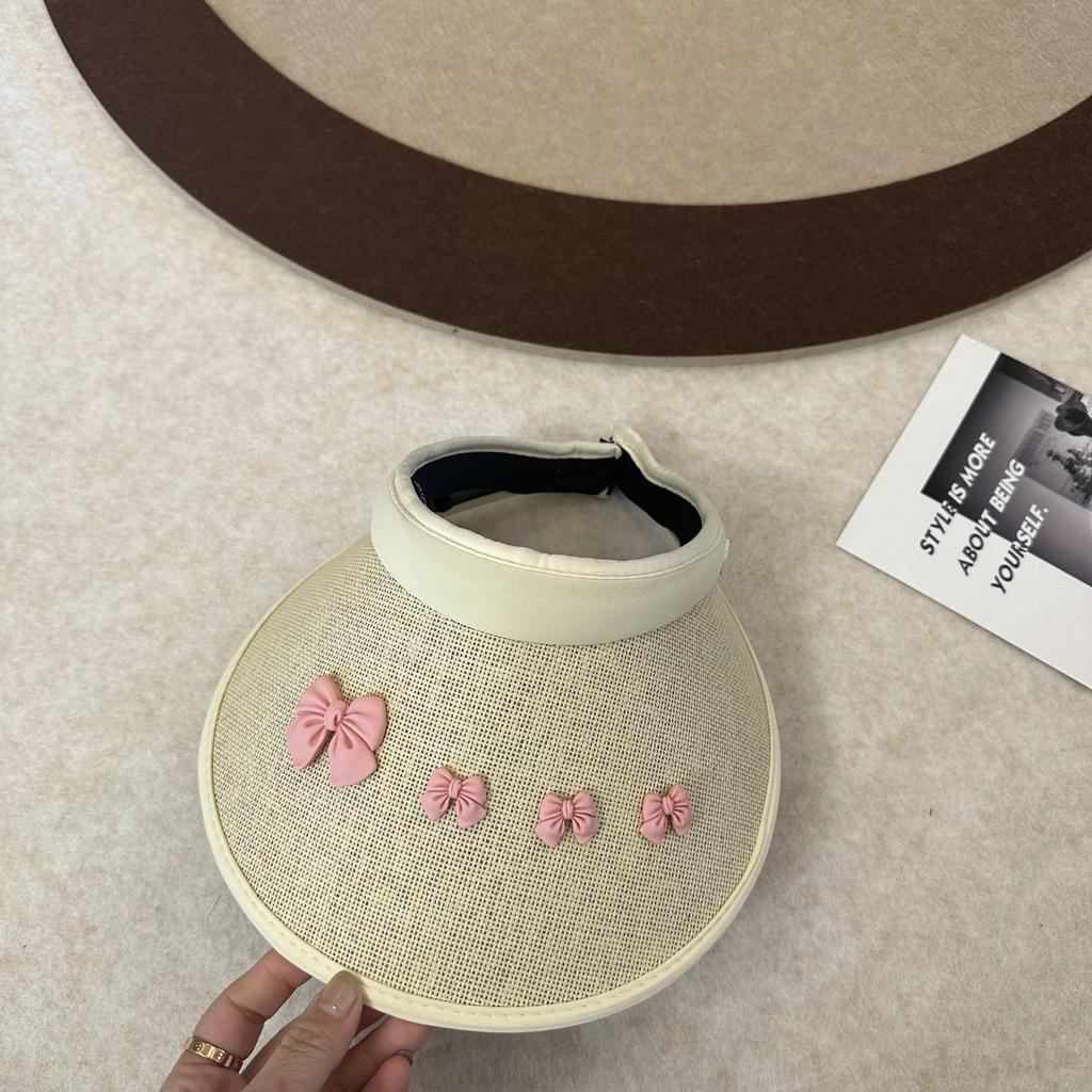 Parent-child Sun Hat Summer Big Brim Girls Empty Top Hat Sweet Bow Sun Hat Children's Sun Hat