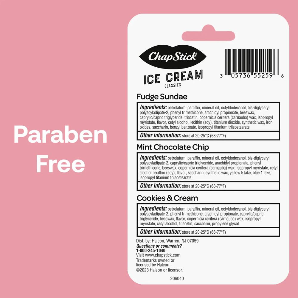 Nawilżający Balsam Do Ust Ice Cream Classics Chapstick 3-Pak
