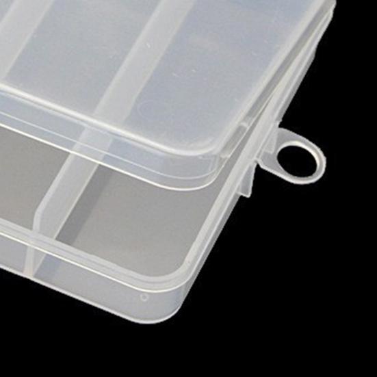 Plastic Fishing Tackle Box Double Buckle Portable Wear Resistant Fishing Lure Box for Angling