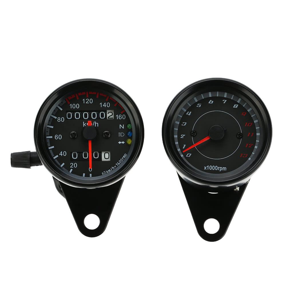 Cheap 12V Motorcycle 13000 RPM Tachometer Kmh Speedometer Dual Odometer ...