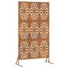 VidaXL Outdoor Metal Fence Panel In Corten Steel with a Petal Pattern | Large Size, Rustic Look, 868590