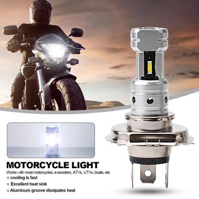 80W H4 LED Motocyklowy Reflektor 4SMD CSP1860 Skuterowy Reflektor Światło Główne DRL Hi Lo 4000Lm 6000K 12V 24V Reflektor Motocyklowy