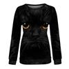 Women's Casual Fashion  Print Long Sleeve O-Neck Pullover Top