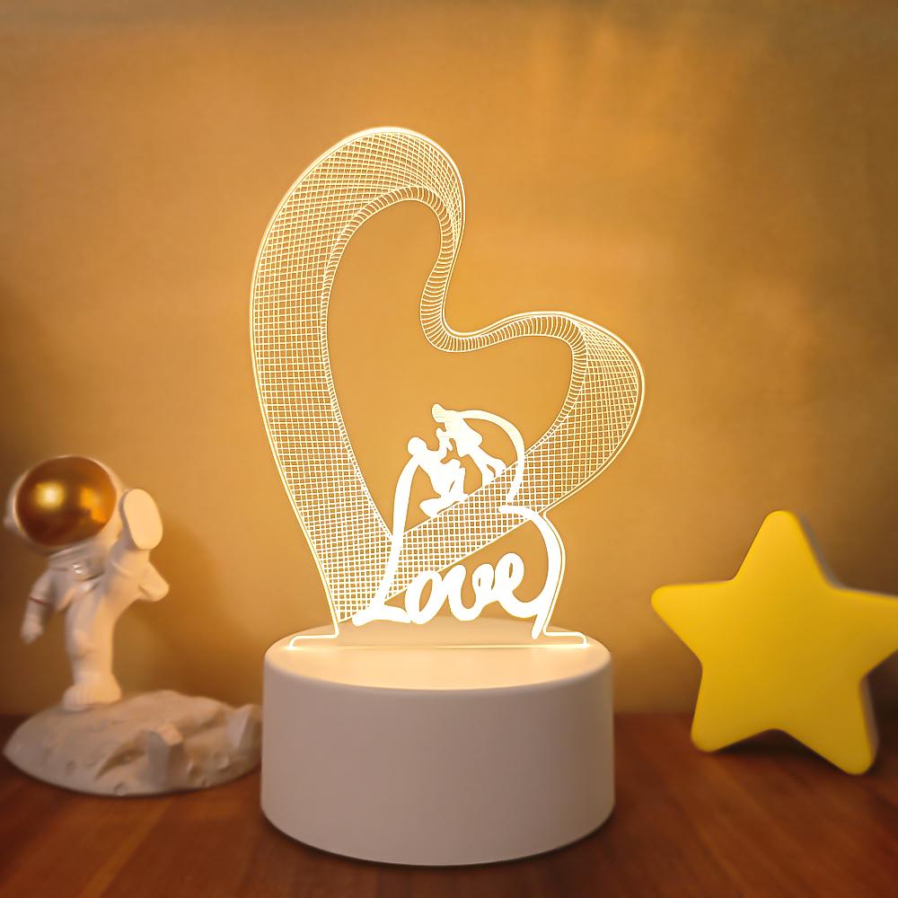 SOLOLANDOR 3D LED Lamp Creative 3D LED Night Lights Novelty Illusion Night Lamp 3D Illusion Table Lamp For Home Decorative Light