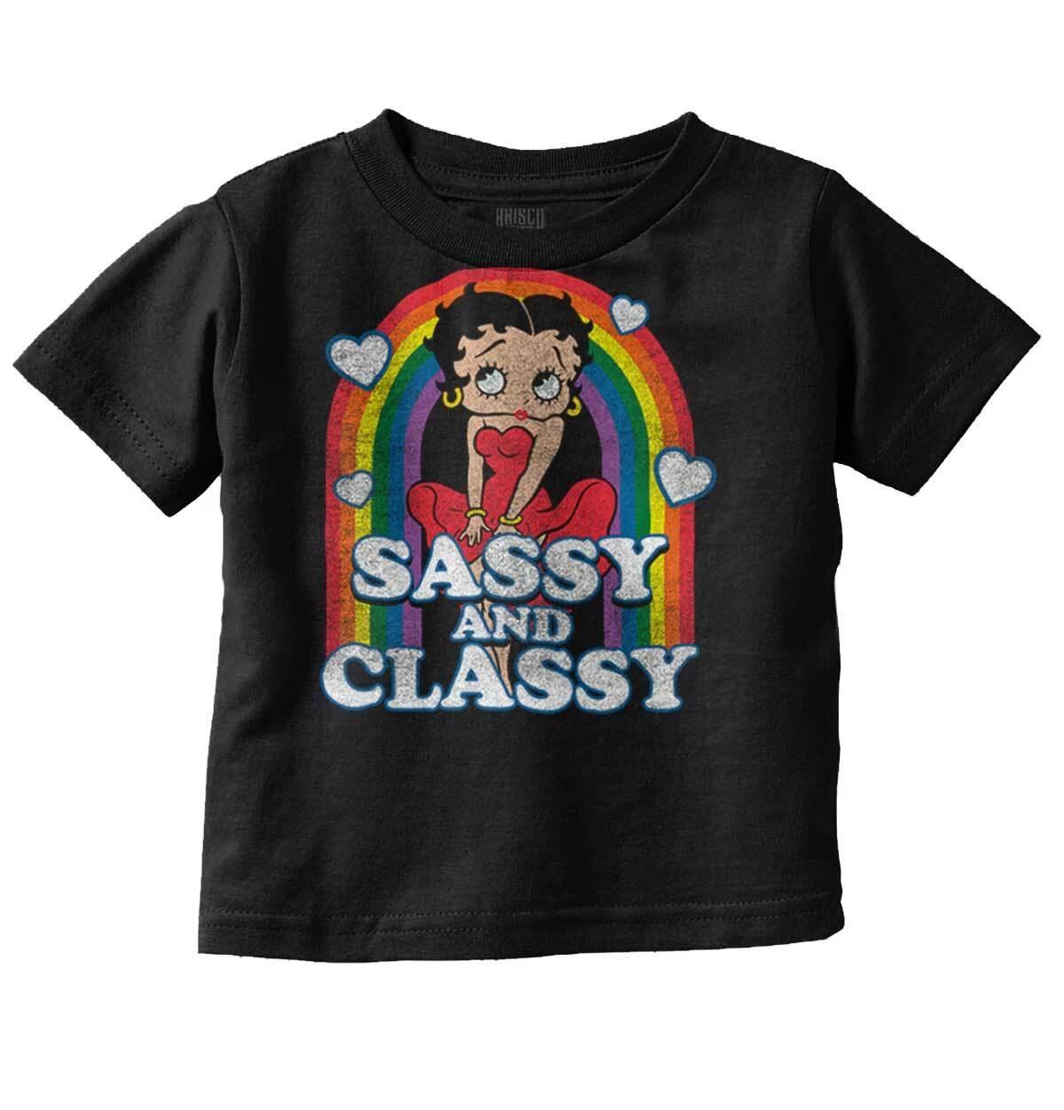 Betty Boop Sassy and Classy Retro Cartoon Toddler Girl Youth T Shirt For Kids XXXL