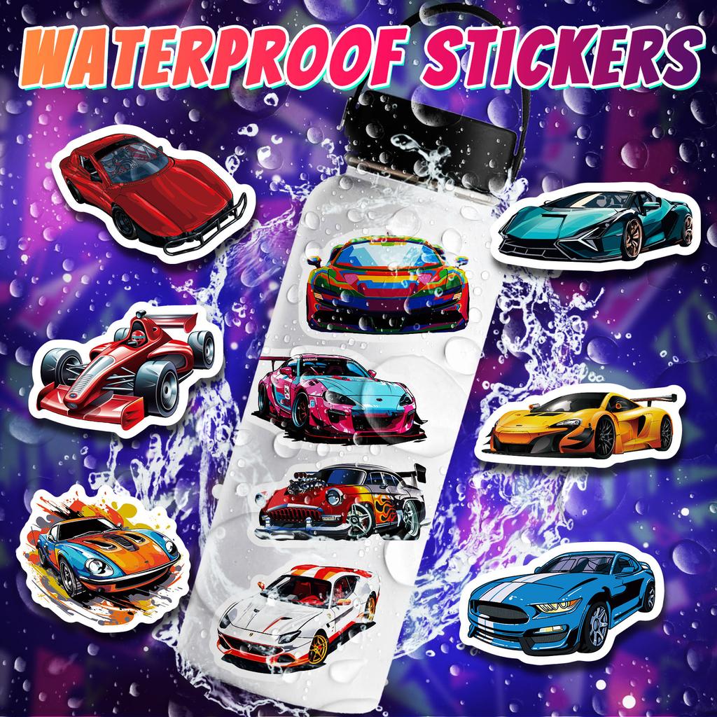 50 Autocolante Cool de Cursă Piele de Creveți Shein Desene Animate Val Joc Personalitate Bricolaj Supercar Autocolante Graffiti