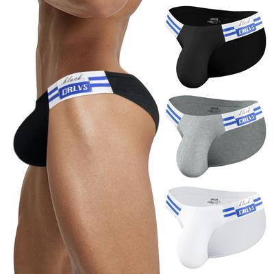 Low Waist High Fork Men's Briefs, Hip Raise Man Underwear, Comfortable Cotton Underpants