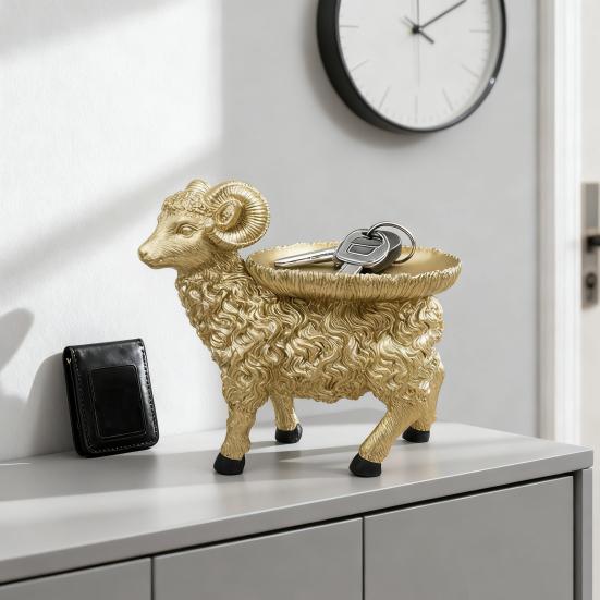 Pallet Ornament Keys Small Objects Tray Imitation Sheep Design Resin Key Organizer Versatile Home