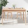 Garden Table 121 X 82.5 X 76 Cm Solid Pine Wood