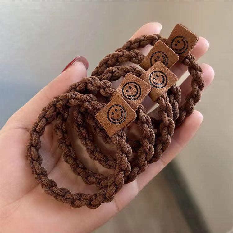 6-Pack Frosted Elastic Hair Rings - Durable, Simple Ponytail Bands for Women