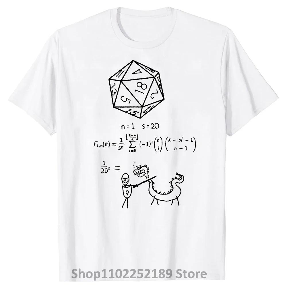 Novelty The science of 20 sided dice T Shirts Graphic  Streetwear Short Sleeve DND D20 Dungeon Gamer Dragon Dice T-shirt