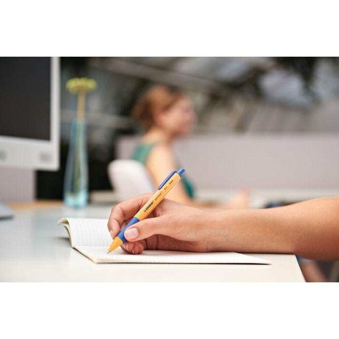 Stylos bille - stabilo - pointball - couleurs assorties - plastique recyclé - longévité xxl