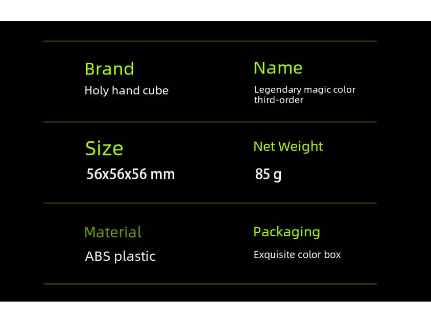 Légende: Holy Hand Triple Cube - Cube de Vitesse Magnétique Coloré et Électroplaqué pour Compétitions Professionnelles et Amusantes Éducatives