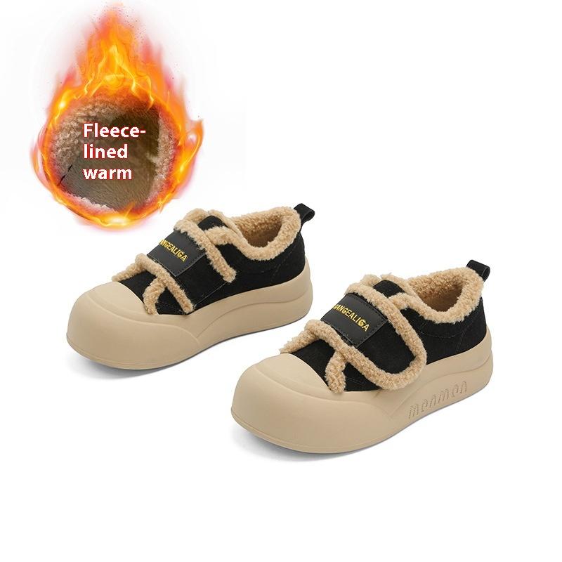 

Лоферы из натуральной кожи и бархата для женщин, зимние кроссовки в стиле ретро на липучке, белая обувь на толстой подошве, обувь на все случаи жизни 39