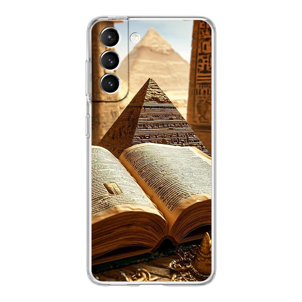 Phone Case For Samsung Galaxy S25 S24 S23 FE S22 Ultra S20 S21 5G S10 Plus S10E Soft Clear Cover Ancient Egypt God pyramid