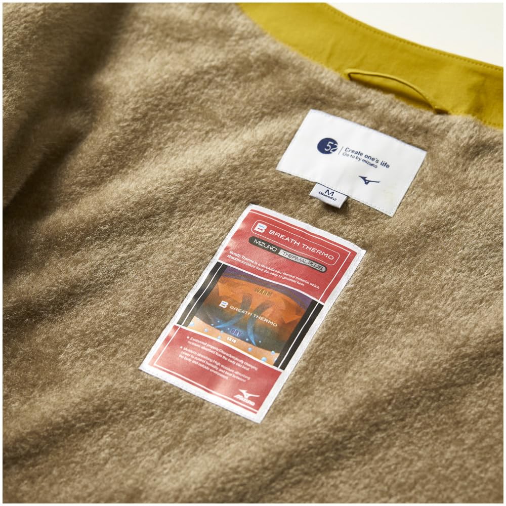 Mizuno Breath Thermo Thermal Mesh Short and Honey B2MEA731 Jacket, Moisture-Wicking Heat-Generating, Women's, Yellow,