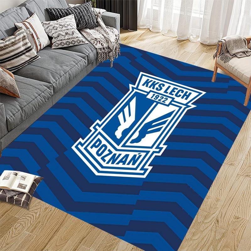 Lech Poznań Home Sofa Decoration for Living Room & Bedroom, Non‑Slip Play Flannel Floor Mat for Game Room