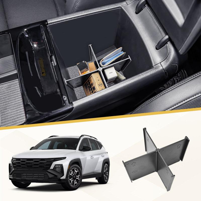 Center Console Dividers Organizer For 2025 Hyundai Tucson Limited Armrest Storage Dividers Tray Interior Car Storage Accessories