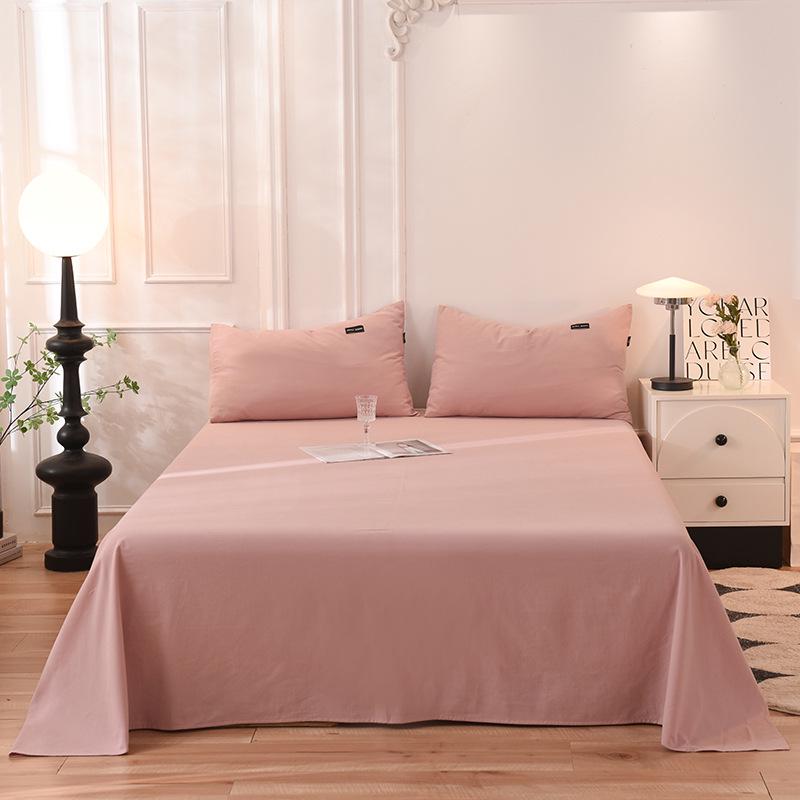Class A 100% Xinjiang Cotton Brushed Pure Cotton Bed Sheet for Double XL Beds, All-Season, Household.