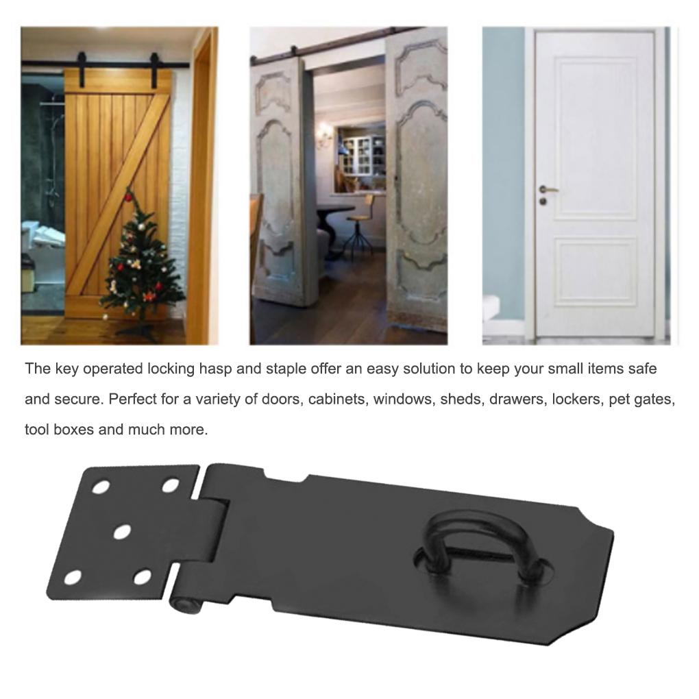 Office Door Lock Hasp Replacement Cabinet Drawer Stainless Steel Doors Latch Padlock Clamp Hardware Spare Parts