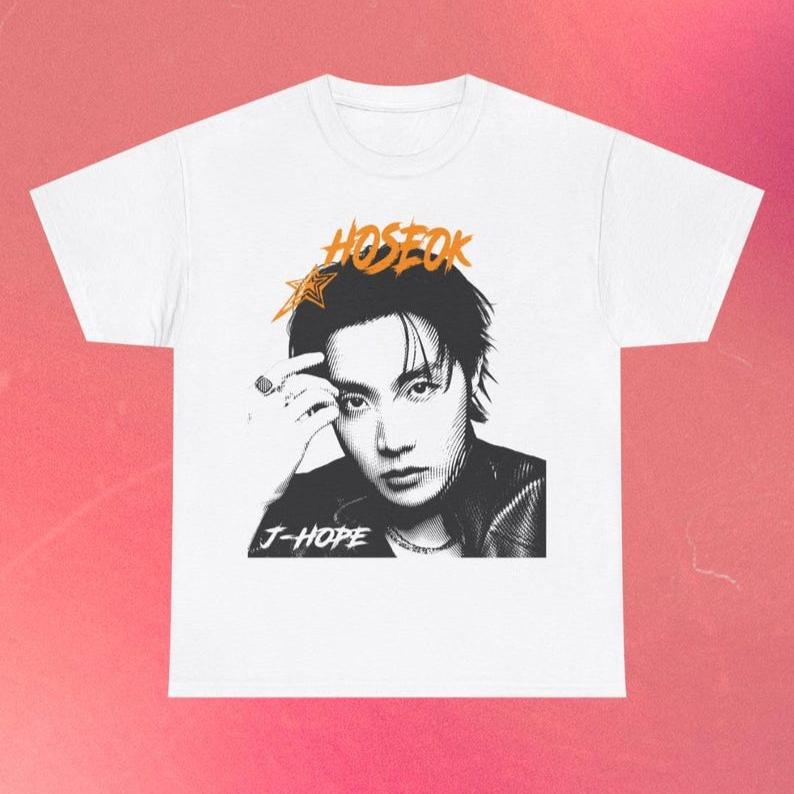 2026 Hot Vintage Bangtan T-shirt Unisex Y2K Gothic Cotton Oversized T-shirt Breathable Streetwear Short Sleeve Casual Tees