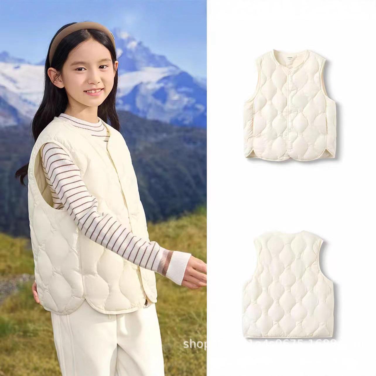 Kids Lightweight Winter Down Vest for Boys and Girls 120 cm