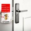 Modern Door Lever Handle With Lock, Keyed Entry, for Interior Doors, Polished Stainless Steel Finish Privacy Door Knob Lock Set