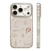 Transparent Collage-Style Cartoon Phone Case for iPhone 13-17 Pro Max in Soft, Cute Korean Style