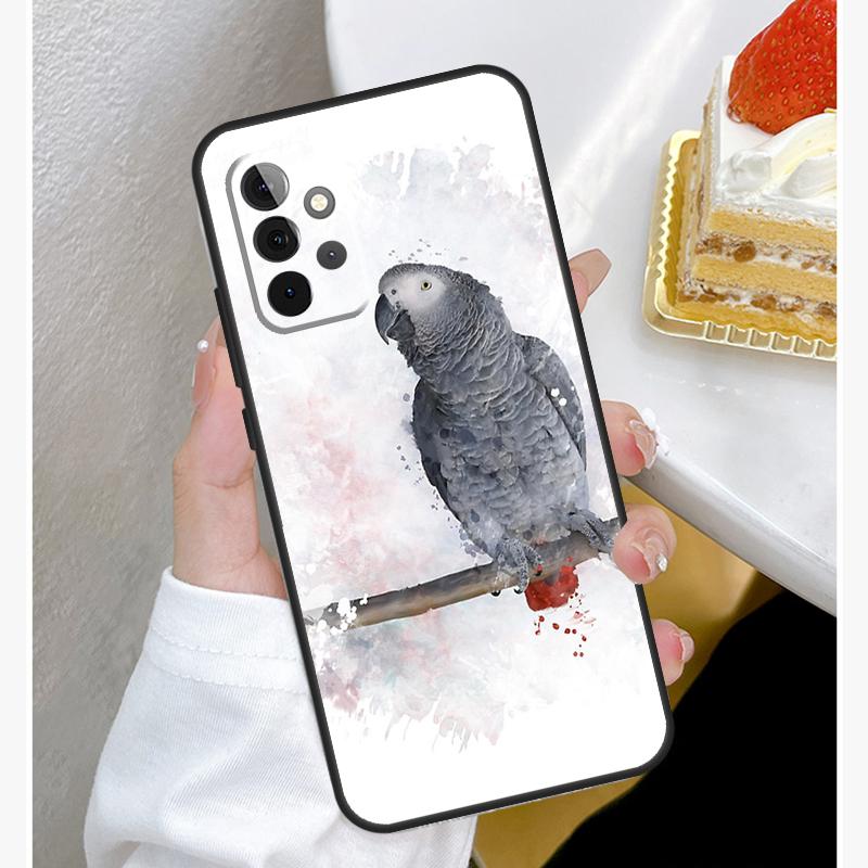 

African Grey Parrot Case For Samsung Galaxy A53 A33 A23 A13 A15 A25 A35 A55 A54 A34 A14 A51 A12 A32 A52 Cover Samsung A50