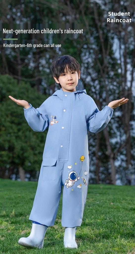 Children's Cartoon Rain Poncho for School with Backpack Space - Boys & Girls, Baby, Primary, Kindergarten.